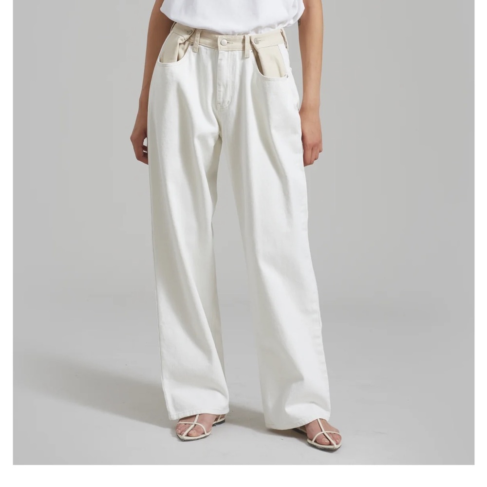Frankie Shop Hayla contrast denim pants